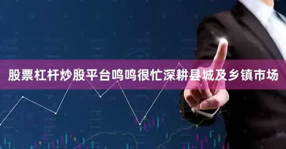 股票杠杆炒股平台鸣鸣很忙深耕县城及乡镇市场